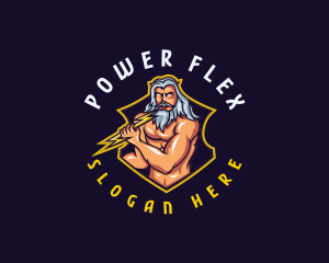 Zeus Greek God logo design