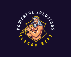 Zeus Greek God logo design