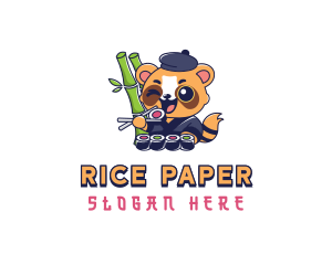 Panda Sushi Restaurant logo design