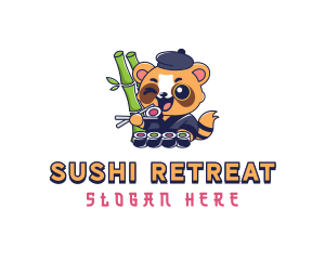 Panda Sushi Restaurant logo design