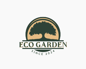 Eco Garden Oak Tree logo design