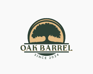 Eco Garden Oak Tree logo design