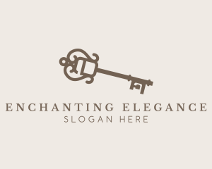 Elegant Lock Key logo design