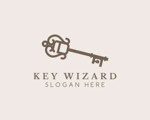 Elegant Lock Key logo design