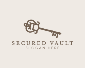 Elegant Lock Key logo design