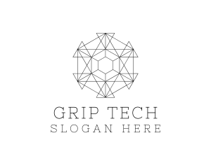 Minimalist Geometric Tech Pattern logo design