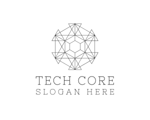 Minimalist Geometric Tech Pattern logo design