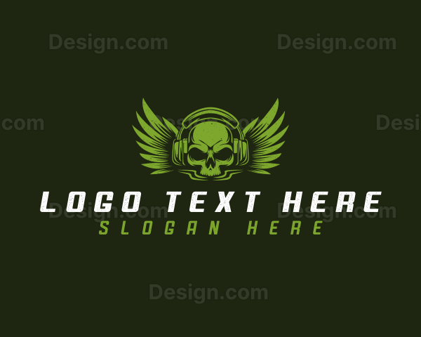 Skull Wing Headphones Logo