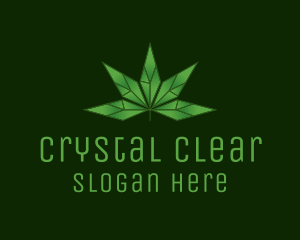 Crystal Marijuana Leaf   logo design