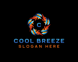 HVAC Heating Cooling logo design