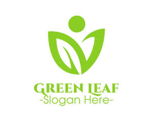 Green Human Flower logo design