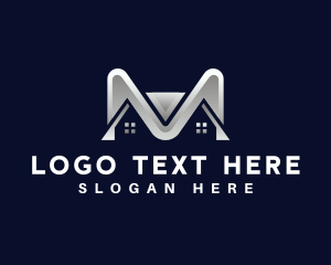 House Builder Letter M logo