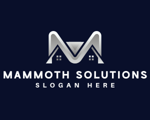 House Builder Letter M logo design