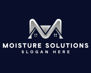 House Builder Letter M logo design