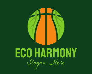 Eco Basketball Nature logo design