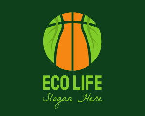 Eco Basketball Nature logo design