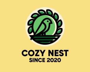 Green Bird Nest logo design