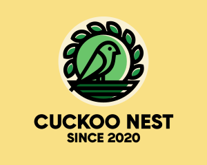 Green Bird Nest logo design