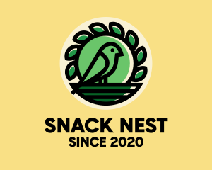 Green Bird Nest logo design