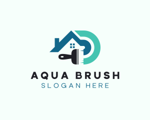 Paint Brush Home Repair logo design