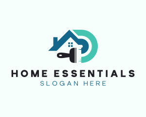 Paint Brush Home Repair logo design