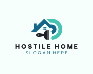 Paint Brush Home Repair logo design