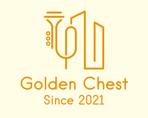 Golden Trumpet Building logo design