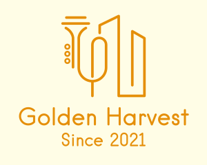 Golden Trumpet Building logo design