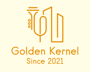 Golden Trumpet Building logo design