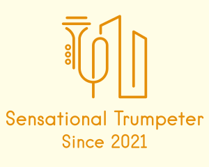 Golden Trumpet Building logo design