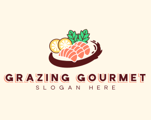 Delicious Asian Sushi logo design