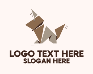 Brown Dog Origami Logo