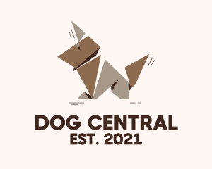 Brown Dog Origami logo design