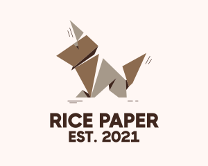 Brown Dog Origami logo design