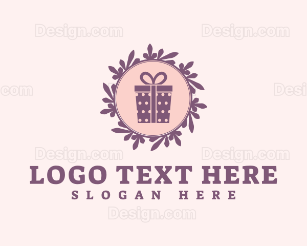 Purple Gift Shop Wreath Logo