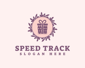 Purple Gift Shop Wreath Logo