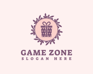 Purple Gift Shop Wreath logo