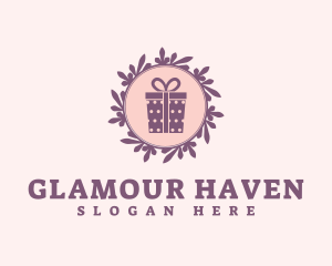 Purple Gift Shop Wreath logo