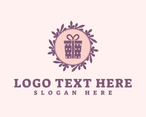 Packaging - Purple Gift Shop Wreath logo design