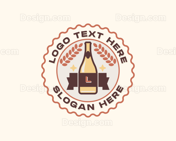 Beer Bottle Brewery Logo