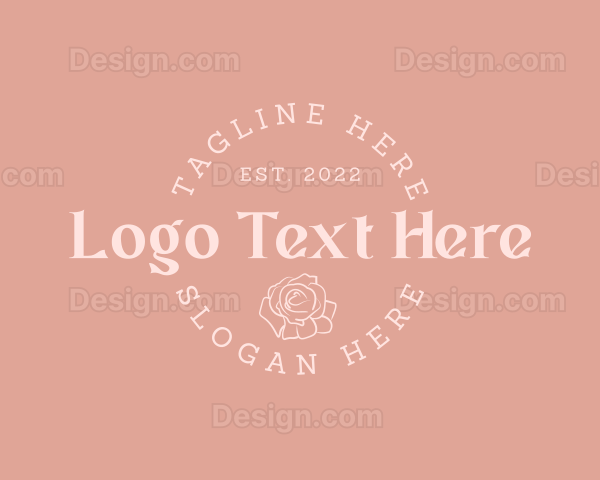 Whimsical Floral Serif Wordmark Logo