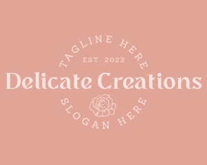 Whimsical Floral Serif Wordmark logo design