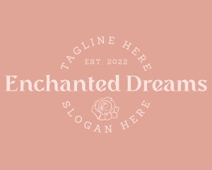 Whimsical Floral Serif Wordmark logo design