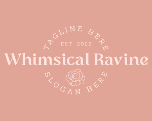 Whimsical Floral Serif Wordmark logo design