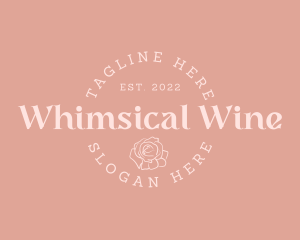 Whimsical Floral Serif Wordmark logo design