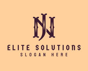 Gothic Brand Letter NJ logo