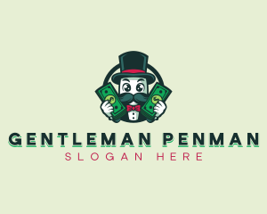 Cartoon Gentleman Gambler logo design