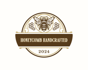 Bee Honeycomb Apiculture logo