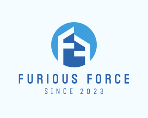 Letter F House logo design