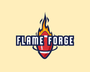 Football Flaming Sports logo design